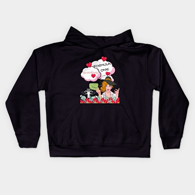 Formula one Grand Prix Kids Hoodie by greenlightcompany